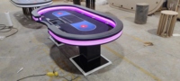 Mahjong ve kumar için Cupholders ile 10 oyuncu Poker masası için yüksek kalite özel 96 ''LED ışık