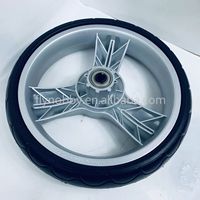 Roue de poussette pour animaux de compagnie Nobby de 10 pouces avec pneu en mousse EVA, jante à rayons en plastique, capacité de charge de 40 kg, dureté 60-65A