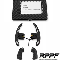 Accessoires de volant en fibre de carbone 12K véritable pour Audi B9/B9 PA A3 A4 A5 S3 S4 S5 RS3 RS4 RS5, avec palettes de changement de vitesse magnétiques améliorées