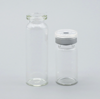 Flacons en verre transparent à bouchon serti, en borosilicate durable, pour l'emballage d'échantillons cosmétiques