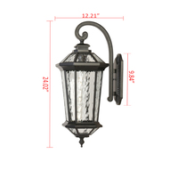 Vente en gros Applique murale d'extérieur personnalisée de haute qualité Applique murale d'extérieur nordique classique rétro aluminium verre étanche pour la maison