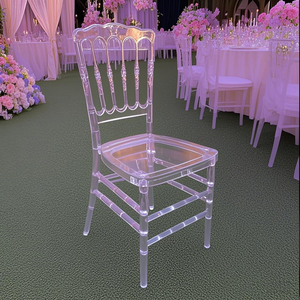 Vente en gros bon marché de chaise Napoléon en résine de cristal de glace durable pour mariage, événement, location de raboteuse - Product Image 4