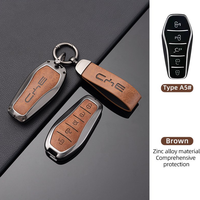 Étui de protection pour clé de voiture en alliage de zinc et cuir pour Byd Song Pro Tang Dm Qin Plus Max Yuan Atto 3 Han Ev Dolphin