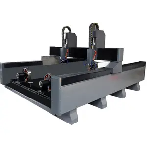 4 Axis CNC Routers Twee Spindel Steen snijmachines