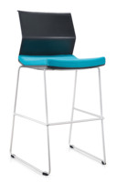 Chaise de bar ergonomique en plastique de luxe léger avec dossier, structure robuste en fer massif pour hôtel et bar à domicile