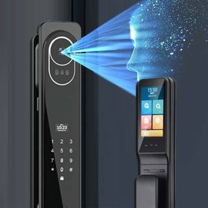 Serrure intelligente d'extérieur Tuya pour porte en acier double face avec connectivité WiFi empreinte digitale et carte mémoire mot de passe avec poignée - Product Image 5