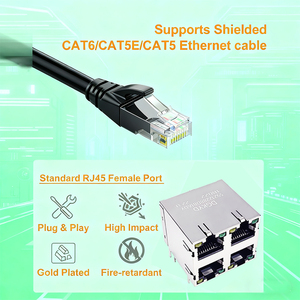 Conector Cat6 <span class=keywords><strong>Rj45</strong></span> sin Herramientas, Caja de 100 Piezas para Cable de Cámara IP, Cat6 a Rj 45 Blindado M12, Conector Ethernet <span class=keywords><strong>Rj45</strong></span> Impermeable - Product Image 4