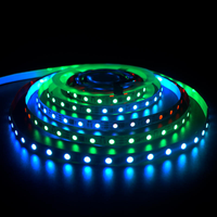 شريط بكسل نحاسي مرن قابل للبرمجة WS2811 RGB بجهد 12 فولت، 30/60/108 مصابيح LED لكل متر، بطول 5 أمتار، IP20، مؤشر تجسيد لوني عالي 90، سطوع عالي، رقمي
