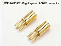 Connecteur RF coaxial miniature plaqué or, mâle, à montage sur circuit imprimé, SMP-JWHD532-SB1, 50 ohms, DC-18 GHz