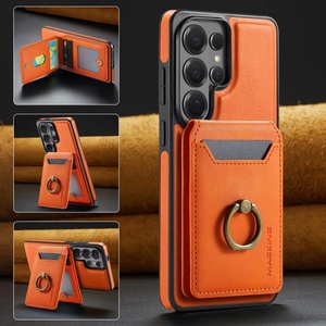 เคสโทรศัพท์แบบกระเป๋าหนัง PU แม่เหล็กสำหรับธุรกิจ สำหรับ Samsung S26 S23 S24 S25 Ultra Plus FE พร้อมช่องใส่บัตรและขาตั้งป้องกัน - Product Image 1