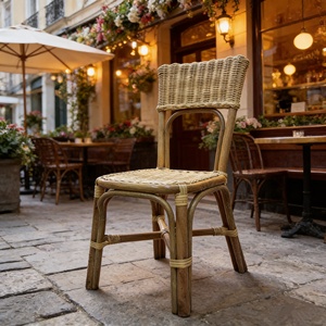 Sillas Apilables de Ratán Nórdicas Modernas y Lujosas para Fiestas al Aire Libre, Villas Familiares, Hoteles, Jardines de Ocio y Patios - Product Image 3