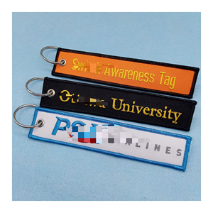 Llavero con Letra Bordada <span class=keywords><strong>AE</strong></span> de Doble Cara y Forma Personalizada, Estilo Aviador, Adorno para Bolso con Borde Bordado - Product Image 5
