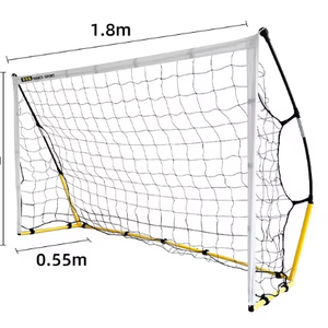 <span class=keywords><strong>But</strong></span> de football blanc pour enfants, directement de l'usine, en acier et HDPE, portable et pliable, équipement d'entraînement de football - Product Image 1