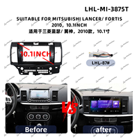 Cadre multimédia audio pour voiture en gros d'usine pour MITSUBISHI LANCER/ FORTIS 2010, panneau d'écran de moniteur de voiture, cadre d'autoradio Android