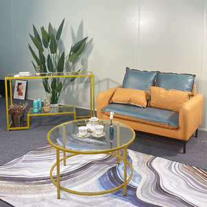 Factory wholesale retro transparent coffee <b>tables</b>, creative round coffee <b>tables</b>, rental room <b>side</b> <b>tables</b>, stylish dining <b>tables</b> - Product Image 1