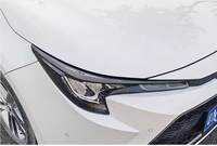 Convient pour Toyota Corolla, paupières de phare, sourcils, noir brillant