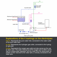 Cellule électrolytique PEM H2 de haute pureté, électrolyse de l'eau, électrolyseur, pile d'électrolyseurs, électrolyseur d'hydrogène