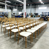 Chaises de banquet empilables de haute qualité, durables, pour hôtels, mariages, événements, type Tiffany Chiavari, vente en gros
