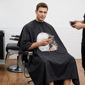 Cape de coiffure personnalisée avec logo Inyint, tissu imperméable à sublimation - Product Image 1