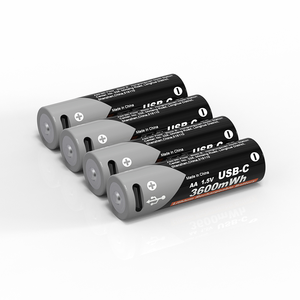 1.5V AAバッテリーUSB充電式リチウムイオンバックアップバッテリー純粋な1.5V円筒型リチウムイオン電池 - Product Image 1