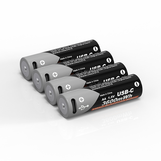 1.5V AA Battery USB Rechargeable Lithium Ion Backup Battery Pure 1.5V Cylindrical Lithium Ion Batteries on Sale
