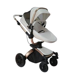 Poussette bébé convertible multifonction 3-en-1 en métal, cadre en alliage d'aluminium, pliage facile, forme d'œuf, landau, <span class=keywords><strong>nacelle</strong></span>, siège auto - Product Image 4