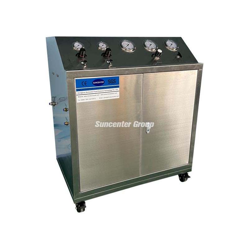 Laser Cutting High Pressure Oxygen Gas Booster System with 100L Gas Storage Tank