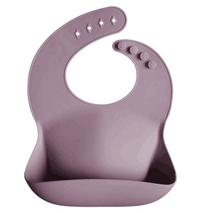 Bavoir bébé en silicone imperméable, facile à nettoyer, couleur personnalisée, réutilisable, pour tout-petits, design 021, logo personnalisé, vente en gros - Product Image 2