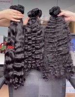 Cheveux Indiens Bruts Alignés dans le Sens de la Cuticule, 100% Cheveux Vietnamiens Bruts, Fournisseur de Cheveux Naturels Ondulés, Lisses comme des Baguettes, Bouclés Birmans, Lot de Cheveux Humains