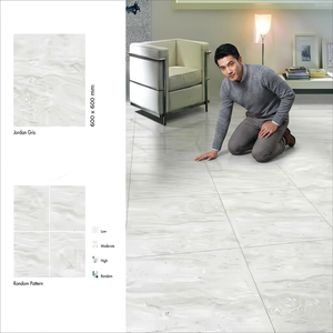 Azulejos de Porcelana Pulida con Diseño de Mármol Bianco, 600x600 mm, Acabado Brillante, GVT, para Pisos Interiores de Lujo - Product Image 6