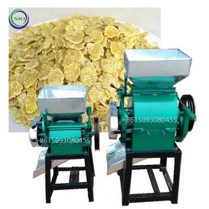 Commercial Beans Cereal Flakes Oats Corn Flake Maker Flattening Making Machine