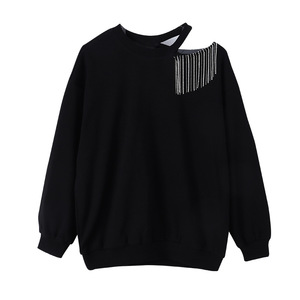 Pull à franges rose bonbon tendance pour fille 2021, noir, 5-15 ans - Product Image 5