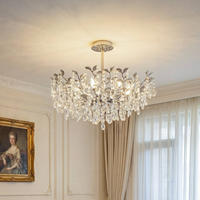 Lustre circulaire moderne de luxe en cristal pour salon, escalier duplex, salle à manger minimaliste, couloir, style crème