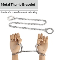 Menottes en métal 89g, accessoires sexuels SM, accessoires de bondage, menottes de doigt en chaîne métallique pour femmes, portables pour adultes