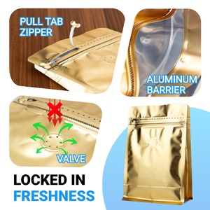 Phân hủy sinh học <span class=keywords><strong>doypack</strong></span> giấy kraft mờ đứng lên túi thực phẩm bột trà cà phê bao bì Ziplock túi dây kéo - Product Image 2