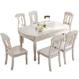 <span class=keywords><strong>Table</strong></span> à manger américaine en bois massif maison restaurant français rétro rétractable <span class=keywords><strong>table</strong></span> à manger ronde pliante et chaise - Product Image 1