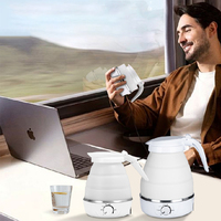 2025 nouvelle conception 304 acier inoxydable silicone 600ml 1200ml 220V réglable pliant silicone économie d'énergie bouilloires électriques