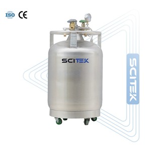 ถังบรรจุไนโตรเจนเหลว SCITEK พร้อมดีไซน์คอถังที่เป็นเอกลักษณ์  หน้าจอแสดงระดับ  วาล์วโซลินอยด์  ถังสแตนเลส - Product Image 2