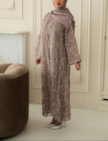 Robe musulmane YKA038 pour femmes, vêtements islamiques, hijabs, vêtements traditionnels de haute qualité, broderies en filet, paillettes, dentelle, exquise et magnifique