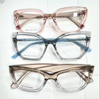 Monture de lunettes carrée transparente en acétate, assortiment en gros, vente chaude, faite à la main, de haute qualité, tendance, unisexe