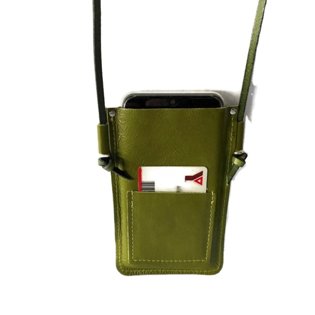 Wj Fashion Genuine Leather Crossbody Bag Ladies Cell Phone Pouch for Smartphone