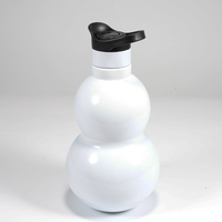 Bouteille d'eau réutilisable en forme de gourde de 600 ml, couleur personnalisée, avec bouchon à vis anti-fuite, style gourde, pour le sport, vente en gros