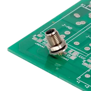 Zócalo de montaje en Panel de montaje frontal de Metal M5, 3 pines, 4 pines, tipo PCB hembra, receptáculo, conector Circular impermeable