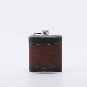 <span class=keywords><strong>6oz</strong></span> 7Oz 8 oz thép không gỉ Nâu Da Hip <span class=keywords><strong>Flask</strong></span> cho rượu whisky - Product Image 3