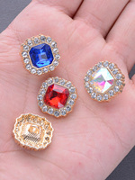 OEM JERL 2024JRB024 Kancing Mewah Pola Persegi Panjang Paduan Seng 1-lubang Ramah Lingkungan Vintage Berkualitas Tinggi Berhias Rhinestone Lapis Mutiara