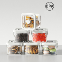 Bocal hermétique en plastique pour la conservation des aliments, récipient à céréales sous vide pour réfrigérateur avec pompe, boîtes en plastique pour le stockage des aliments