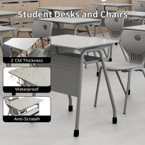 Schooltafel En Stoel Set Schoolmeubilair Klaslokaal <span class=keywords><strong>Student</strong></span> Pp Plastic Bureau En Stoel Set - Product Image 4