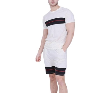 Conjuntos de camiseta y pantalones cortos de algodón para hombre, ropa informal de nuevo diseño, conjuntos dobles - Product Image 1