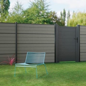 אלגנטי 6 רגל אנטי דהוי wpc גדר פרטיות לוחות גדר עמיד למים קל התקנה עץ פלסטיק מרוכבים חיצוני - Product Image 3