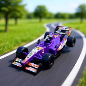 Formula Racing Car Toy for Kids Plastic Pull-Back Friction-<b>Powered</b> High Speed Track Play Vehicle <b>Mesh</b> Packed - Product Image 2